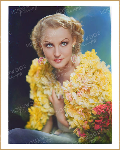Brigitte Helm Floral Wrap UFA 1934 | Hollywood Pinups Color Prints