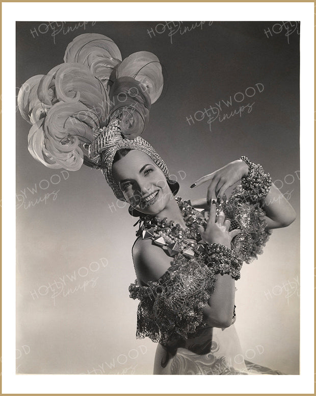 Carmen Miranda Dazzling Showgirl 1941 | Hollywood Pinups Color Prints