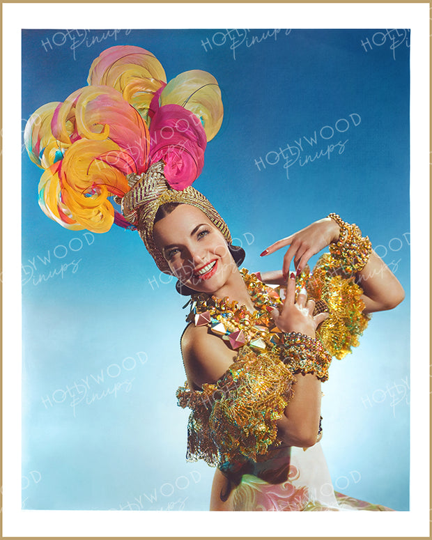 Carmen Miranda Dazzling Showgirl 1941 | Hollywood Pinups Color Prints