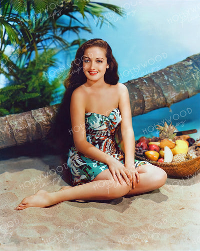 Dorothy Lamour TYPHOON 1940 Fruit Basket | Hollywood Pinups Color Prints