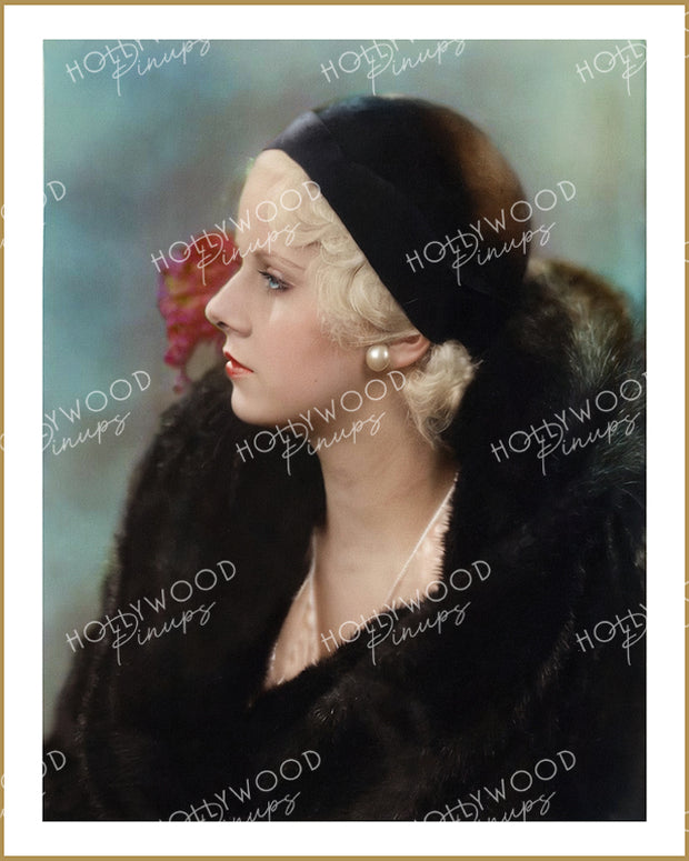 Jean Harlow Deco Profile by PACH BROS 1930 | Hollywood Pinups Color Prints