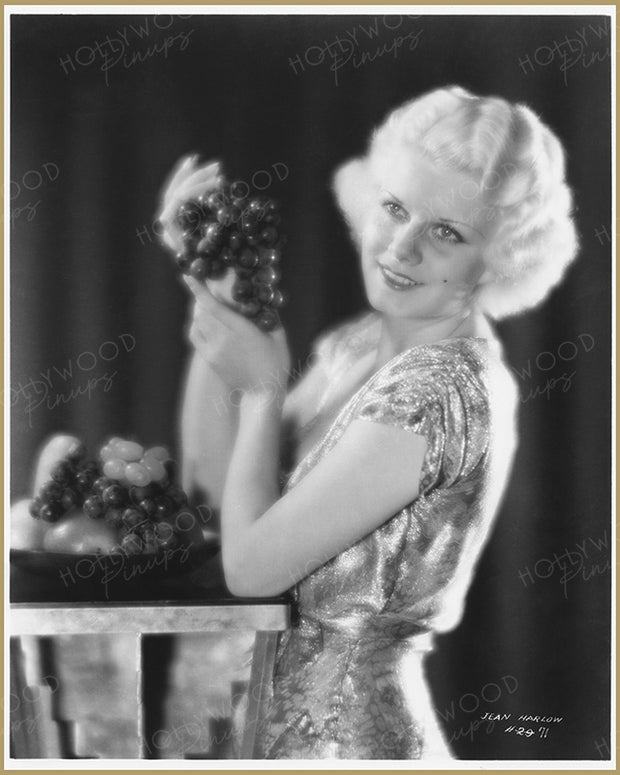 Jean Harlow Graceful Grapes 1931 | Hollywood Pinups Color Prints