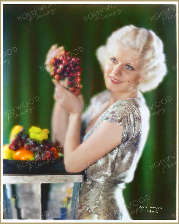 Jean Harlow Graceful Grapes 1931 | Hollywood Pinups Color Prints
