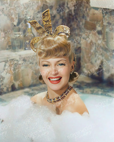Lana Turner Bubble Bath 1941 | Hollywood Pinups Color Prints