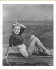 Marilyn Monroe Beachside Blonde 1950 | Hollywood Pinups Color Prints