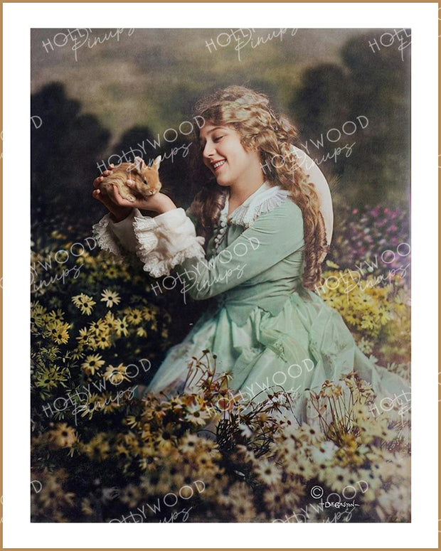 Mary Pickford Easter Bunny by DE GASTON 1916 | Hollywood Pinups Color Prints