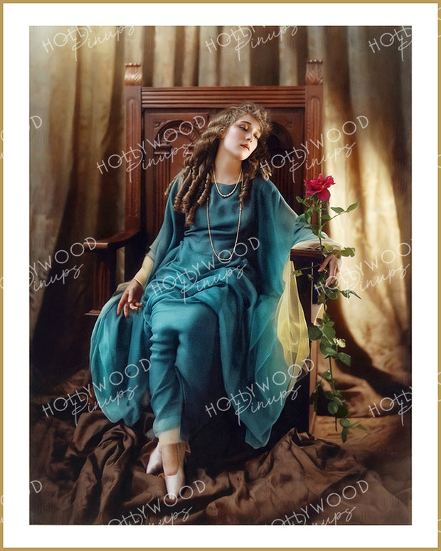 Mary Pickford - "The Mystic Rose" (1918) by Charlotte Fairchild | Hollywood Pinups Color Prints