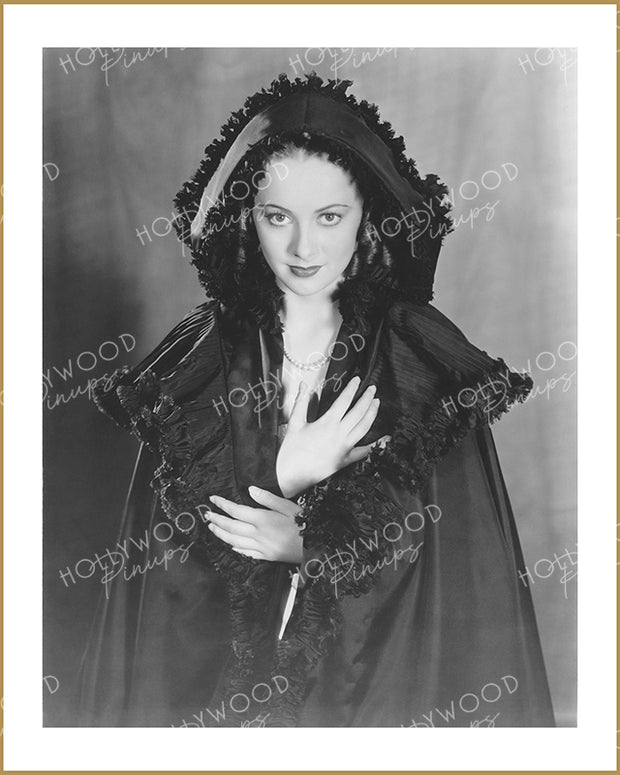 Olivia de Havilland CAPTAIN BLOOD 1935 Caped Hood | Hollywood Pinups Color Prints