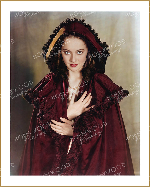 Olivia de Havilland CAPTAIN BLOOD 1935 Caped Hood | Hollywood Pinups Color Prints