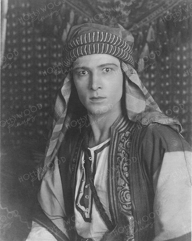 Rudolph Valentino THE SHEIK 1921 Fiery Gaze | Hollywood Pinups Color Prints