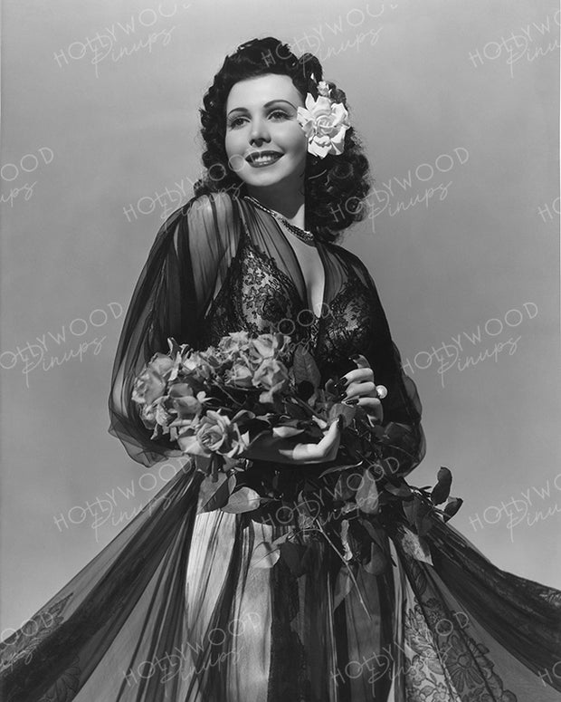 Ann Miller Rose Beauty 1941 by WHITEY SCHAFER | Hollywood Pinups Color Prints