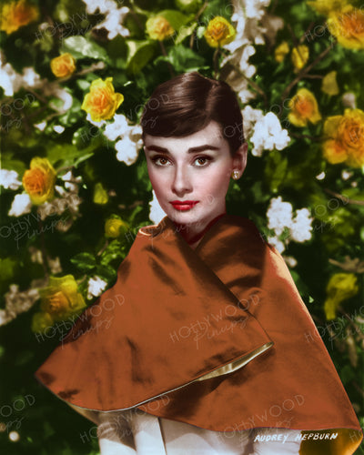 Audrey Hepburn Rose Beauty 1954 | Hollywood Pinups | Film Star Colour and B&W Prints