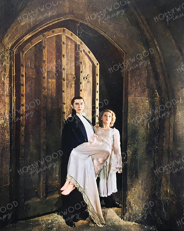 Bela Lugosi & Helen Chandler in DRACULA 1931 | Hollywood Pinups Color Prints