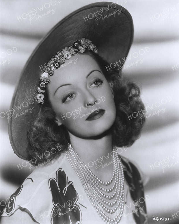 Bette Davis Floral Crown 1938 | Hollywood Pinups Color Prints