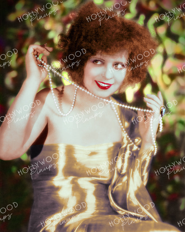 Clara Bow Shimmering Pearls 1927 | Hollywood Pinups Color Prints