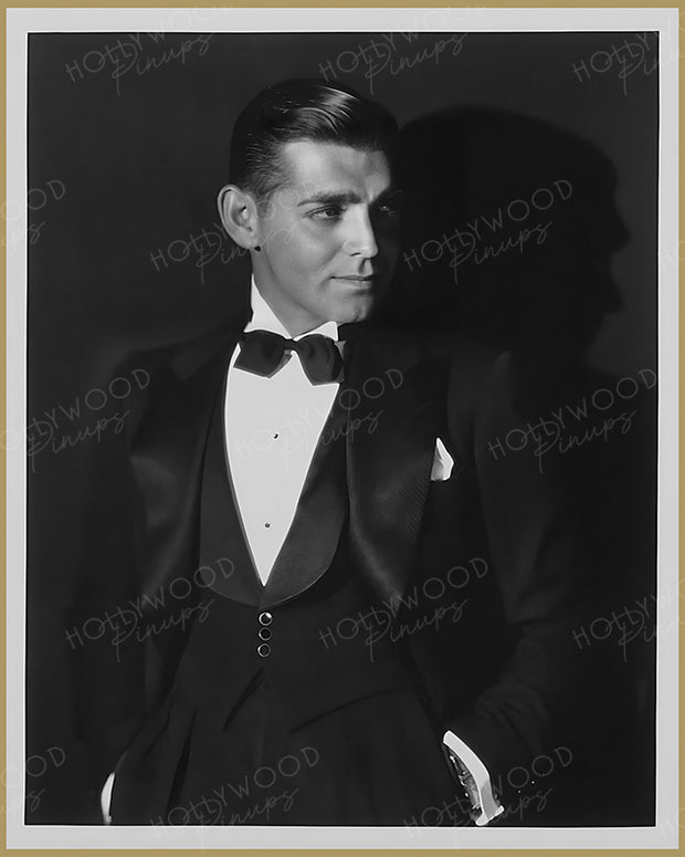 Clark Gable Sleek Tuxedo by GEORGE HURRELL 1931 | Hollywood Pinups Color Prints