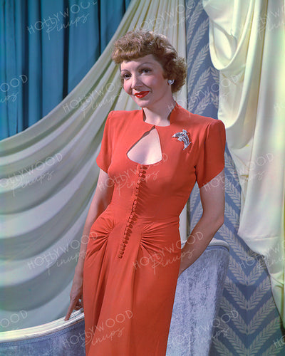 Claudette Colbert Slinky Silhouette 1940 | Hollywood Pinups | Film Star Color and B&W Prints