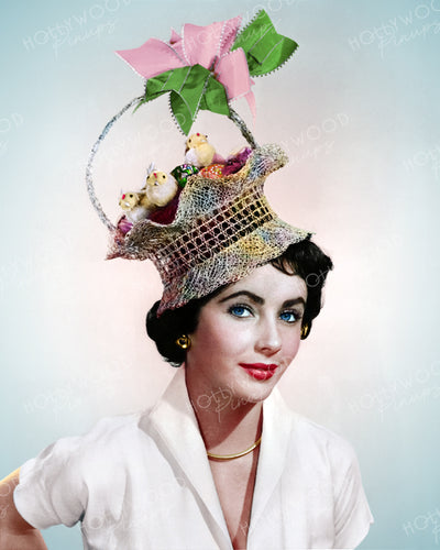 Elizabeth Taylor Easter Bonnet 1949 | Hollywood Pinups | Film Star Colour and B&W Prints