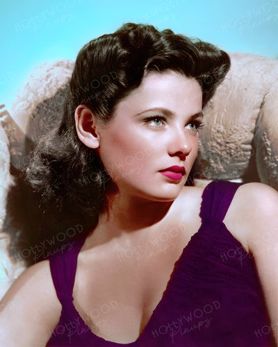 Gene Tierney Dreamy View 1940 | Hollywood Pinups | Film Star Colour and B&W Prints