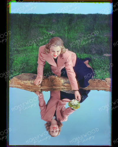 Glenda Farrell Lily Pond 1937 | Hollywood Pinups | Film Star Color and B&W Prints