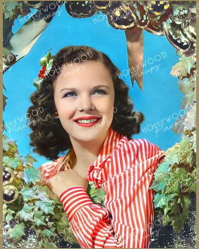 Gloria Jean Yuletide Christmas Wreath 1940 | Hollywood Pinups Color Prints