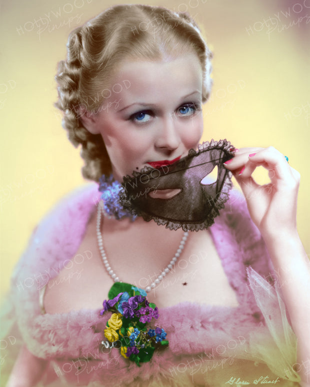 Gloria Stuart Lace Mask 1935 | Hollywood Pinups | Film Star Colour and B&W Prints