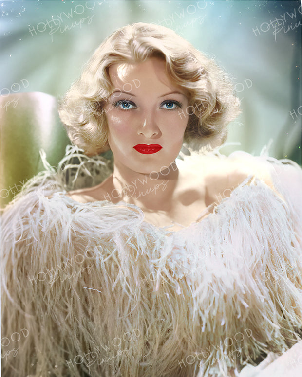 Gwili Andre Feather Boa 1932 by ERNEST BACHRACH | Hollywood Pinups Color Prints