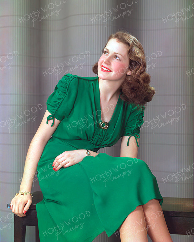 Helen Parrish Emerald Green 1940 | Hollywood Pinups Color Prints