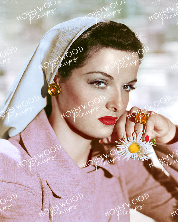 Jane Russell Delicate Daisy 1947 | Hollywood Pinups Color Prints