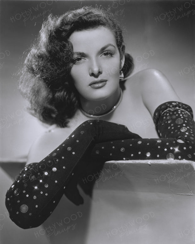 Jane Russell Sequined Gloves 1948 | Hollywood Pinups | Film Star Colour and B&W Prints