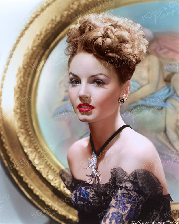 Janet Blair Breathtaking Beauty 1944 | Hollywood Pinups | Film Star Colour and B&W Prints