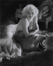 Jean Harlow Bear Rug 1934 | Hollywood Pinups | Film Star Colour and B&W Prints