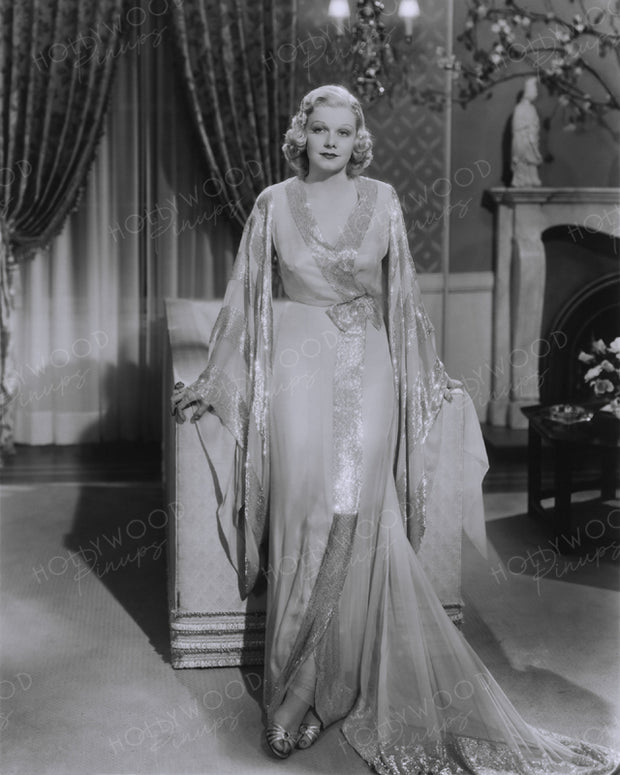 Jean Harlow Chiffon Negligee 1937 | Hollywood Pinups | Film Star Colour and B&W Prints