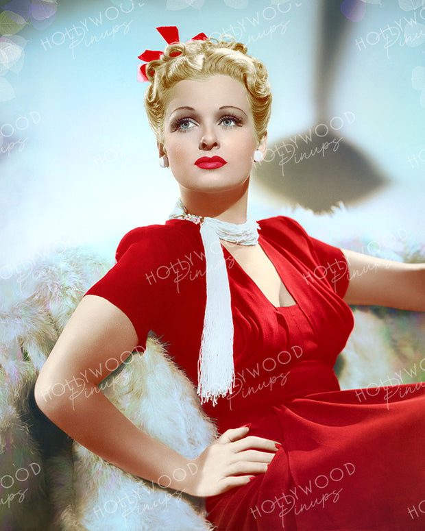 Joan Bennett Ravishing Red by BOB COBURN 1938 | Hollywood Pinups Color Prints