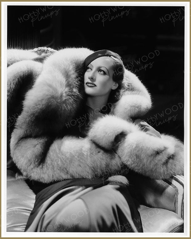 Joan Crawford Luxurious Fur by HURRELL 1932 | Hollywood Pinups Color Prints