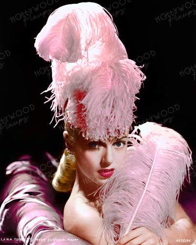 Lana Turner Feather Plumes 1944 | Hollywood Pinups | Film Star Colour and B&W Prints