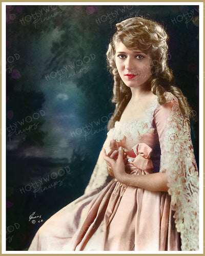 Mary Pickford Moonlit Maiden by EVANS STUDIO 1918 | Hollywood Pinups Color Prints