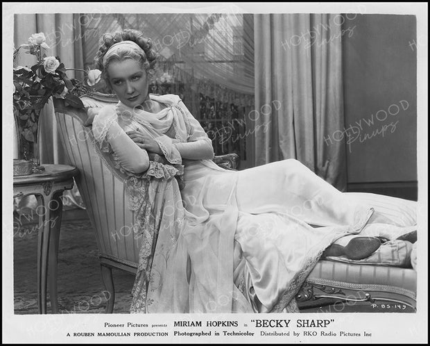 Miriam Hopkins in BECKY SHARP 1935 Lounging | Hollywood Pinups Color Prints