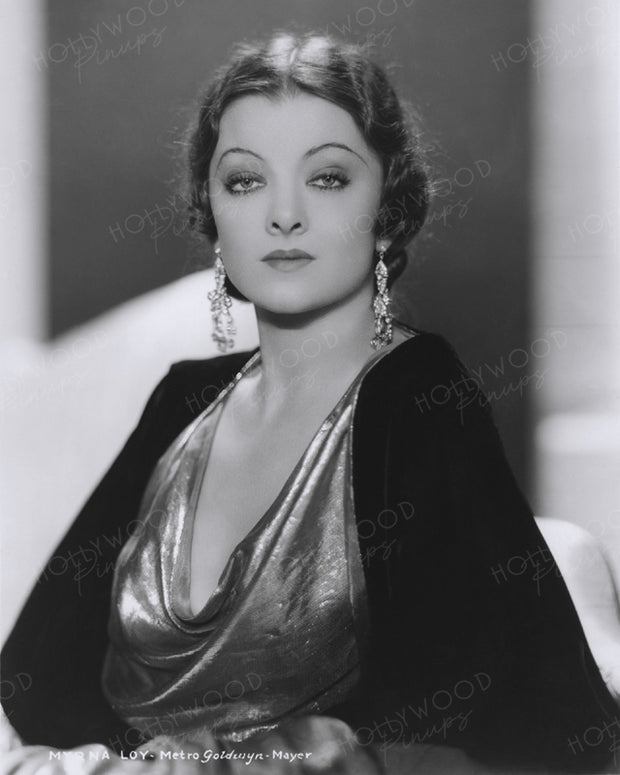 Myrna Loy Gold Elegance 1933 | Hollywood Pinups | Film Star Colour and B&W Prints