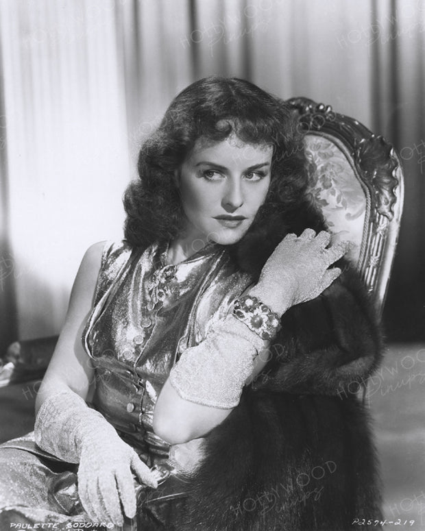 Paulette Goddard Glitzy Glamour 1940 | Hollywood Pinups | Film Star Colour and B&W Prints