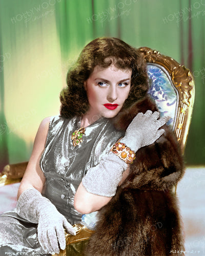 Paulette Goddard Glitzy Glamour 1940 | Hollywood Pinups | Film Star Colour and B&W Prints