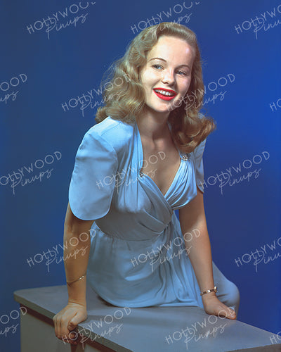 Peggy Cummins Pretty Blue 1948 | Hollywood Pinups | Film Star Color and B&W Prints