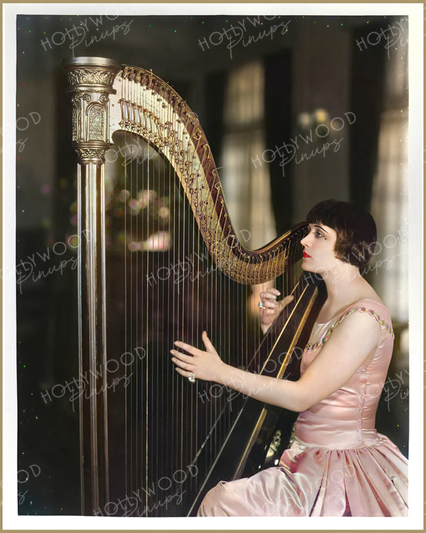 Pola Negri Heavenly Harp by EUGENE RICHEE 1926 | Hollywood Pinups Color Prints