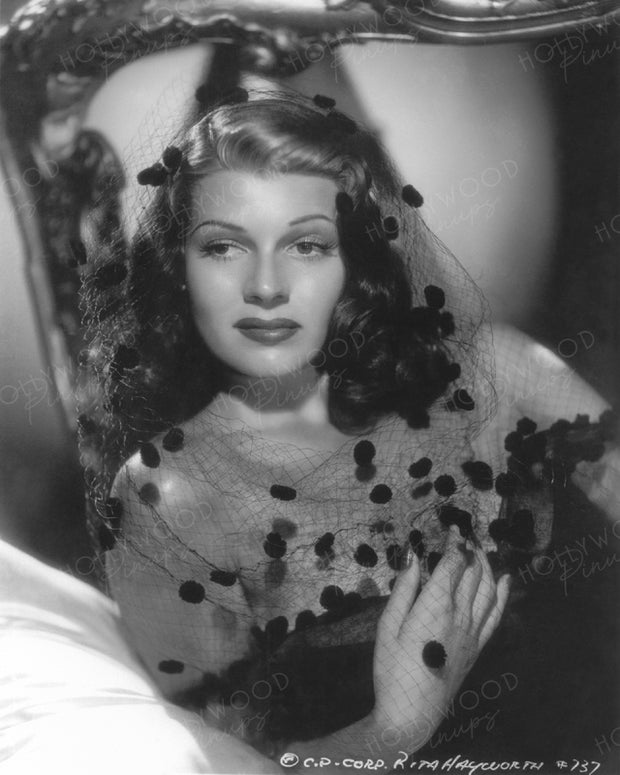 Rita Hayworth Netty Veil 1941 | Hollywood Pinups | Film Star Colour and B&W Prints