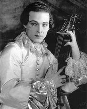 Rudolph Valentino Playing Mandolin 1924 | Hollywood Pinups | Film Star Colour and B&W Prints