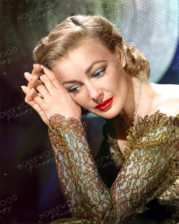 Virginia Grey Delicate Lace 1946 | Hollywood Pinups Color Prints