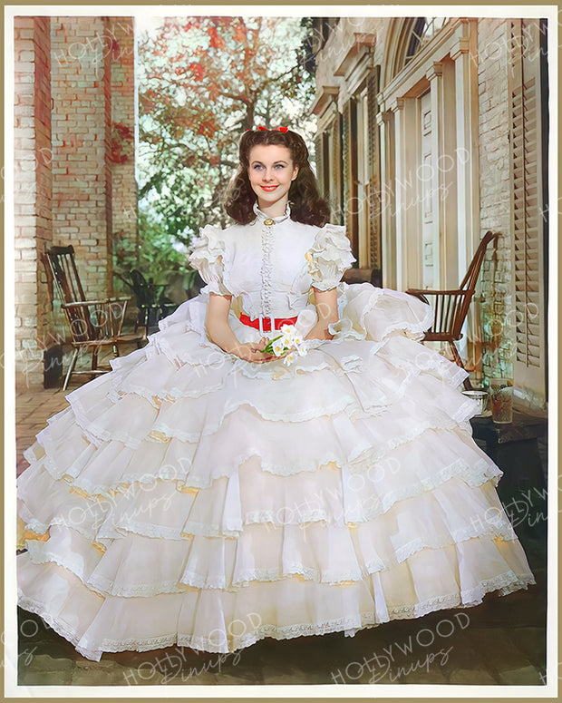 Vivien Leigh in GONE WITH THE WIND 1939 Hoop Dress | Hollywood Pinups Color Prints