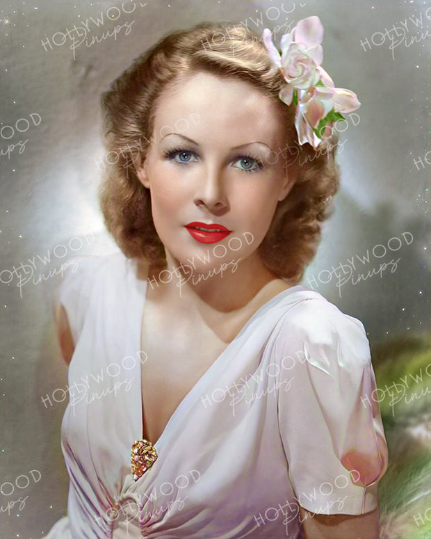 Wendy Barrie in PRESCRIPTION FOR ROMANCE 1937 by George Hurrell | Hollywood Pinups Color Prints