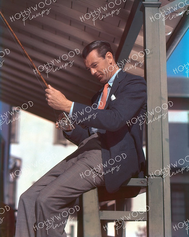 Gary Cooper Fishing Rod 1938 - NEW ! | Hollywood Pinups | Film Star Colour and B&W Prints