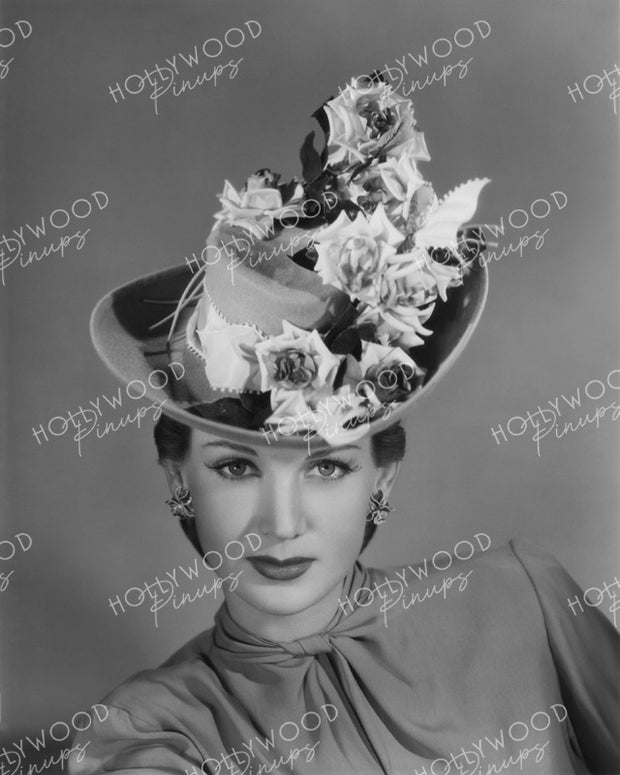 Louise Allbritton Blue Felt 1945 by RAY JONES | Hollywood Pinups Color Prints